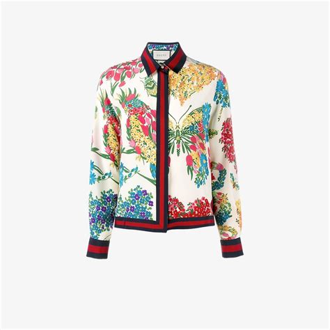 gucci corsage silk print shirt replica|gucci t shirt authentication.